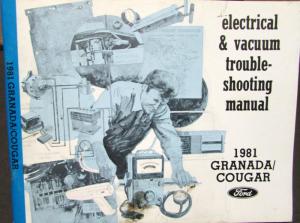1981 Ford Mercury Dealer Electrical & Vacuum Diagram Manual Granada Cougar