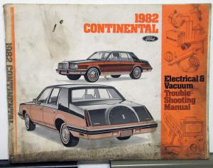 1982 Lincoln Dealer Electrical & Vacuum Diagram Service Manual Continental