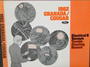 1982 Ford Mercury Electrical & Vacuum Diagram Service Manual Granada Cougar