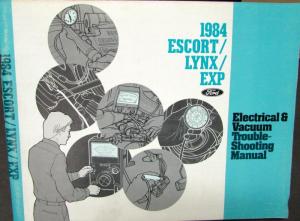 1984 Ford Mercury Dealer Electrical & Vacuum Diagram Manual Escort Lynx EXP