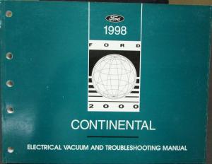1998 Lincoln Dealer Electrical & Vacuum Diagram Manual Continental