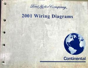 2001 Lincoln Dealer Electrical Wiring Diagram Service Manual Continental