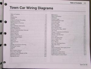 2002 Lincoln Dealer Electrical Wiring Diagram Service Manual Town Car