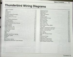 2003 Ford Dealer Electrical Wiring Diagram Service Manual Thunderbird