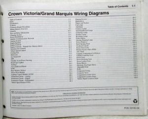 2004 Ford Mercury Electrical Wiring Diagram Manual Crown Vic Grand Marquis