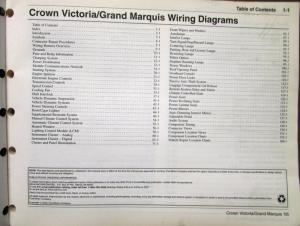 2005 Ford Mercury Electrical Wiring Diagram Manual Crown Vic Grand Marquis