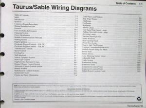 2005 Ford Mercury Electrical Wiring Diagram Service Manual Taurus Sable