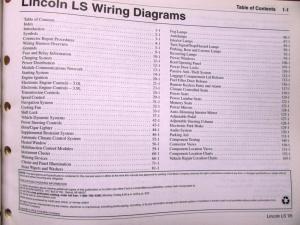 2005 Lincoln Dealer Electrical Wiring Diagram Service Manual LS Models