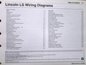 2006 Lincoln Dealer Electrical Wiring Diagram Service Manual LS Models