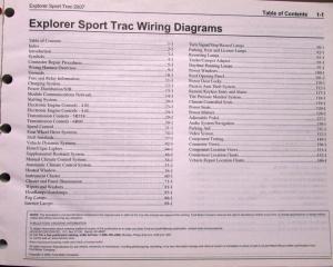 2007 Ford Dealer Electrical Wiring Diagram Service Manual Explorer Sport Trac