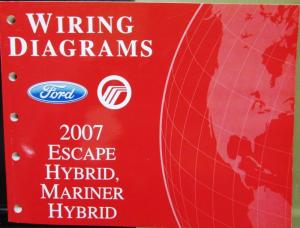 2007 Ford Mercury Dealer Electrical Wiring Diagram Manual Escape Mariner Hybrid