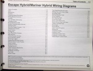 2007 Ford Mercury Dealer Electrical Wiring Diagram Manual Escape Mariner Hybrid