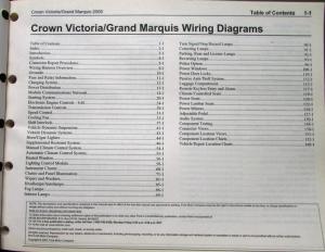2009 Ford Mercury Electrical Wiring Diagram Manual Crown Vic Grand Marquis