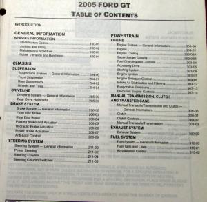 2005 Ford GT Service Shop Repair Manual Original