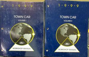 1999 Lincoln Town Car Volume 1 & 2 Service Shop Repair Manual Original