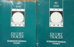 1998 Ford Escort Mercury Tracer Vol 1 & 2 Service Repair Workshop Manual Set