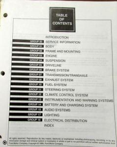 1997 Lincoln Continental Shop Repair Service Manual Original One Volume