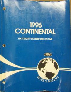 1996 Lincoln Continental Service Shop Repair Manual Original