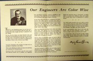 1938 Chrysler CBS Broadcast Major Bowes Our Engineers Are Color Wise