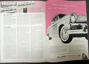 1955 Chrysler Events Magazine March Issue AD Powerflite Plymouth Belvedere Orig