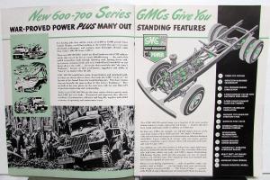 1947 GMC Truck Series 600 & 700 Models Sales Brochure Original Printed 4 47