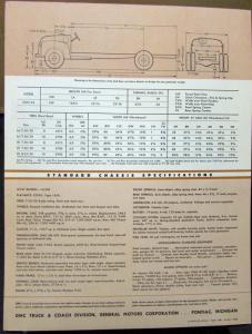 1954 GMC Gasoline Powered Truck Model S 300 24 Original Data Sheet Sale Brochure