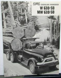 1955 GMC W 630 50 & MW 630 50 Gas Powered Truck Sales Brochure Folder Original