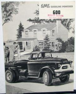1955 GMC 600 Gasoline Powered Truck Sales Brochure Folder Original