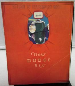1931 Dodge Dealer Color Sales Brochure Folder New Dodge Six Coupe Sedan Roadster