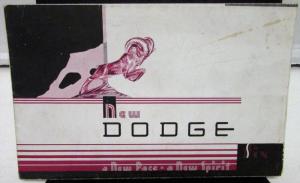 1932 Dodge Dealer Brochure Folder New Dodge Six Sedan Coupe Convertible