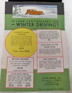 1934 Dodge Dealer Service Mailer Brochure Lubrication Points Winter Driving