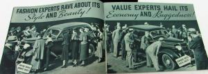 1935 Dodge Dealer Sales Brochure Candid Camera Shots Greentone Sedan Coupe