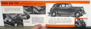 1935 Dodge Dealer Pocket Sales Brochure Airglide Ride Red-Ram Engine