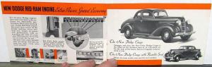 1935 Dodge Dealer Pocket Sales Brochure Airglide Ride Red-Ram Engine