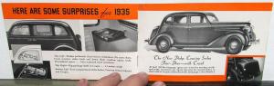 1935 Dodge Dealer Pocket Sales Brochure Airglide Ride Red-Ram Engine