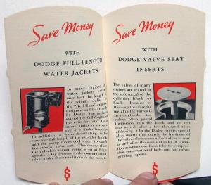 1936 Dodge Dealer Sales Brochure Economy Save 55 Gallon Barrel Gas Red Ram