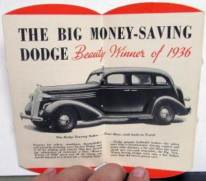 1936 Dodge Dealer Sales Brochure Economy Save 55 Gallon Barrel Gas Red Ram