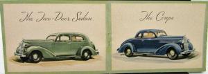 1936 Dodge Dealer Pocket Sales Brochure Style Scoop Touring Coupe Sedan