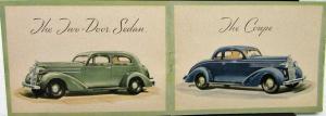 1936 Dodge Dealer Pocket Sales Brochure Style Scoop Touring Coupe Sedan