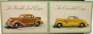 1936 Dodge Dealer Pocket Sales Brochure Style Scoop Touring Coupe Sedan
