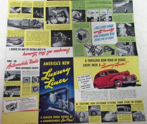 Original 1939 Dodge Dealer Pocket Sales Brochure Folder Luxury Liner New Model