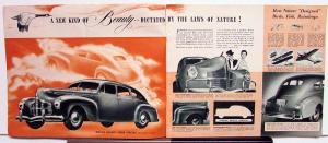 Original 1940 Dodge Dealer Sales Brochure Luxury Liner Gold & Green Tone