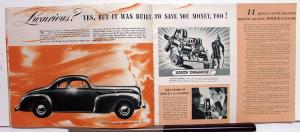 Original 1940 Dodge Dealer Sales Brochure Luxury Liner Gold & Green Tone