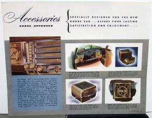 Original 1941 Dodge Dealer Accessories Brochure Leaflet Fog Lamps Heater