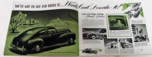 Original 1941 Dodge Dealer Sales Brochure Green Tone Luxury Liner Fluid Drive