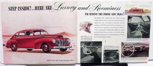 Original 1941 Dodge Dealer Prestige Color Brochure Luxury Liner Fluid Drive