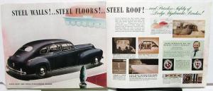 Original 1941 Dodge Dealer Prestige Color Brochure Luxury Liner Fluid Drive