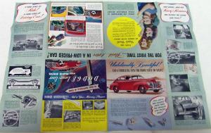 Original 1941 Dodge Dealer Mini Color Pocket Brochure Luxury Liner Fluid Drive