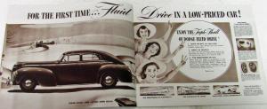 Original 1941 Dodge Dealer Brown Tone Brochure Luxury Liner Fluid Drive