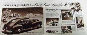Original 1941 Dodge Dealer Brown Tone Brochure Luxury Liner Fluid Drive